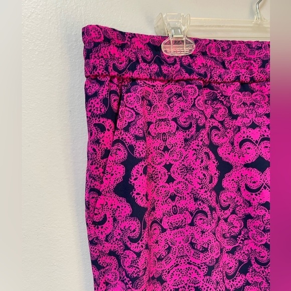 Ann Taylor Womens Pants Jogger Tapered Leg Sz 14 Pink Mid Rise Elastic Waist - Picture 3 of 7